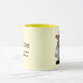 Niedlicher Teddy Bär Individuelle Name Geschenkide Tasse (Zentrum)