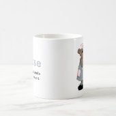 Niedlicher Teddy Bär Individuelle Name Geschenkide Tasse (Mittel)