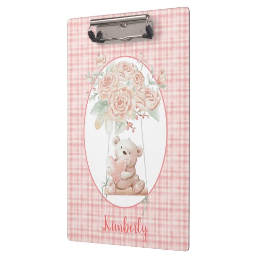 Niedlicher Teddy Bär Klemmbrett (Links)