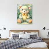 Niedlicher Teddy Bär Leinwanddruck (Insitu (Schlafzimmer))