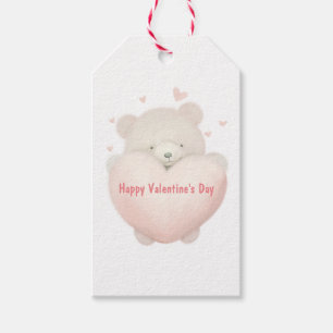 Niedlicher Teddy-Bär mit Aquarellfarbe - Glücklich Geschenkanhänger