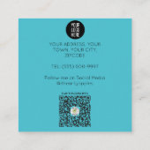 Niedlicher Teddy-Bär mit Ballons Babysitter Quadratische Visitenkarte (Rückseite)