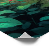 Niedlicher Teddy Bär mit Herz in Forest Poster (Ecke)