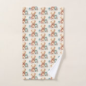 Niedlicher Teddy Bär mit Weihnachtsgeschenk Muster Badhandtuch Set (Handtuch)