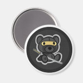 Niedlicher Teddy Bär Ninja Samurai Krieger Magnet (Vorderseite/Rückseite)