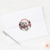 Niedlicher Teddy Bär Runder Aufkleber (Umschlag)