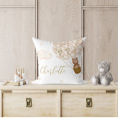 Niedlicher Teddy Bär und Balloons Baby Kinderzimme Kissen