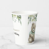 Niedlicher Teddy-Bär Verlasse jedes Alter zum Gebu Pappbecher (Rechts)