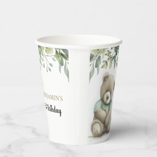 Niedlicher Teddy-Bär Verlasse jedes Alter zum Gebu Pappbecher (Rechts)