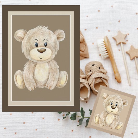 Niedlicher Teddy Bar Vielen Dank Dankeskarte