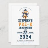 Niedlicher Teddy-Bär vor der Ausbildung Einladung (Vorne/Hinten)