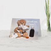 Niedlicher Teddy Bär wird bald gut *Individuelle N Karte (Vorderseite)
