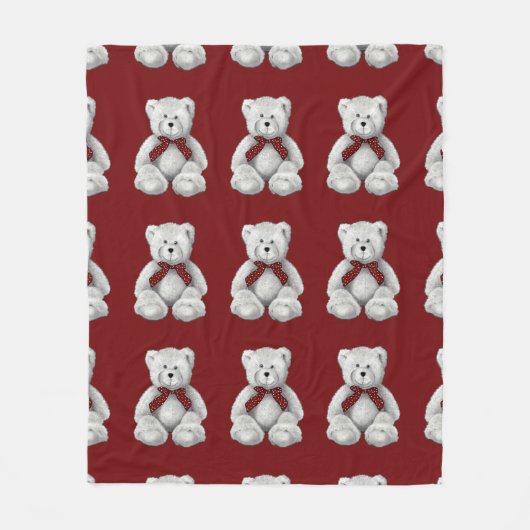 Niedlicher Teddy-Bär, zeichnender Bleistift, Fleecedecke (Vorderseite)