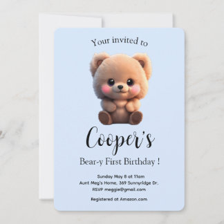 Niedlicher Teddy Bären Baby 1. Geburtstag