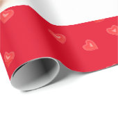 Niedlicher Teddy Bären Happy Valentine's Day Geschenkpapier (Rolleneckpunkt)