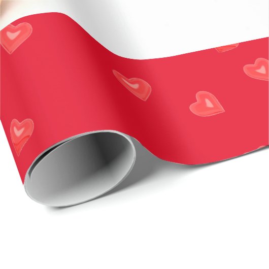 Niedlicher Teddy Bären Happy Valentine's Day Geschenkpapier (Rolleneckpunkt)