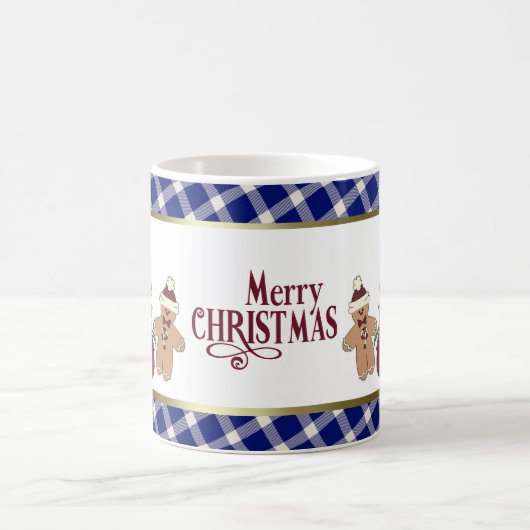 Niedlicher Teddy Bear and Gingerbrot Man Kaffeetasse (Mittel)