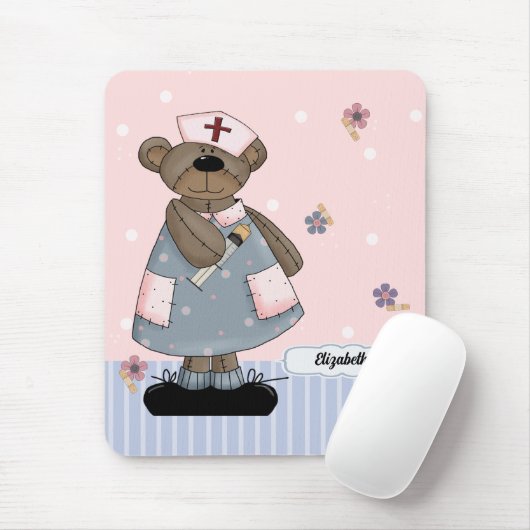Niedlicher Teddy Bear Angel Custom Mouse Pad für K Mousepad (Mit Mouse)