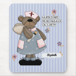 Niedlicher Teddy Bear Angel Nurse Apprecife Gesche Mousepad