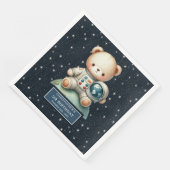 Niedlicher Teddy Bear Astronaut Neapel für Dusche  Serviette (Ecke)