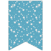 Niedlicher Teddy Bear Begrüßung Baby Boy Blue Gold Wimpelkette (Erste Fahne)