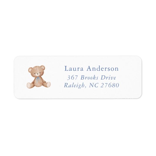 Niedlicher Teddy Bear Blue Baby (Vorne)