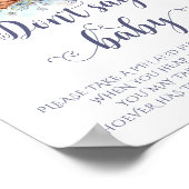 Niedlicher Teddy Bear Blue Balloons kein Baby Game Poster (Ecke)