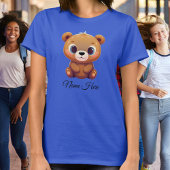 Niedlicher Teddy Bear Cub Animal Cartoon Graphic � T-Shirt