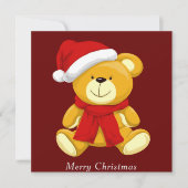 Niedlicher Teddy Bear Frohe Weihnachtskarten (Vorderseite)