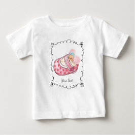 Niedlicher Teddy Bear Individuelle Name Baby T-shirt