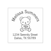 Niedlicher Teddy Bear mit einer Honey Jar Arch-Adr Gummistempel (Prägung)