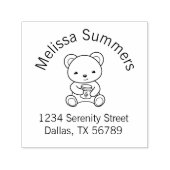 Niedlicher Teddy Bear mit einer Honey Jar Arch-Adr Permastempel (Design)