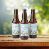 Niedlicher Teddy Bear n Friends Picnic Baby Dusche Bierflaschenetikett