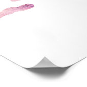 Niedlicher Teddy Bear Pink Balloons Kid Name Poste Poster (Ecke)