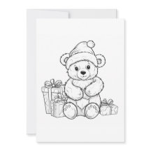 Niedlicher Teddy Bear Santa Kids Weihnachten