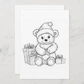 Niedlicher Teddy Bear Santa Kids Weihnachten (Vorne/Hinten)