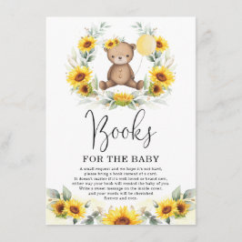 Niedlicher Teddy Bear Sonnenblumen Grünbücher für  Begleitkarte