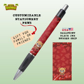 Niedlicher Teddy Bear Valentine's Day Red Hearts � Kugelschreiber