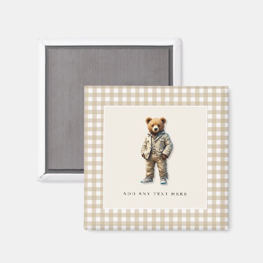 Niedlicher Teddy Magnet (Vorderseite/Rückseite)