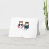 Niedlicher Teddybär 45. Saphirhochzeit Karte (Rückseite)