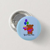 Niedlicher Teddybär #4 Schaltfläche Button (Vorne & Hinten)