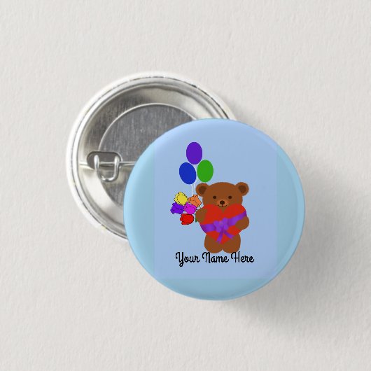 Niedlicher Teddybär #4 Schaltfläche Button (Vorne & Hinten)