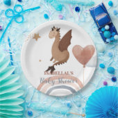 Niedlicher Teddybär, afrikanische Jungs Baby-Dusch Pappteller (Party)