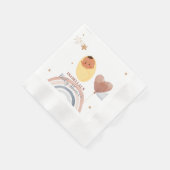 Niedlicher Teddybär, afrikanische Jungs Baby-Dusch Serviette (Ecke)