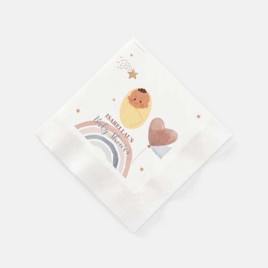 Niedlicher Teddybär, afrikanische Jungs Baby-Dusch Serviette (Ecke)