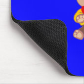 Niedlicher Teddybär auf blauem Mousepad (Ecke)