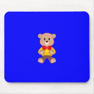 Niedlicher Teddybär auf blauem Mousepad