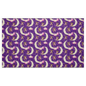 Niedlicher Teddybär auf dem Mondmuster Stoff (Fat Quarter (45,7 x 55,9 cm))