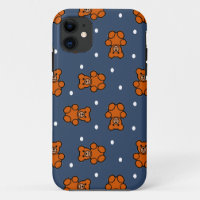 Niedlicher Teddybär auf Polka dot