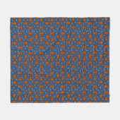 Niedlicher Teddybär auf Polka dot Fleecedecke (Vorderseite (Horizontal))